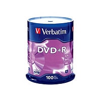 Verbatim - DVD+R x 100 - 4.7 GB - storage media