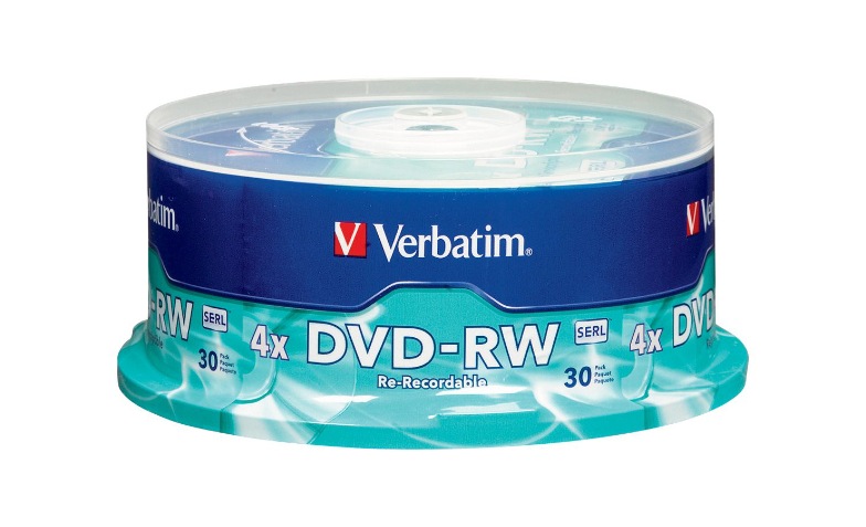 DVD-RW RAM BD-R Blu-ray CD-RW 音楽 未使用 Verbatim - DVD-RW x 30 - 4.7 GB - storage media - 95179 - DVD