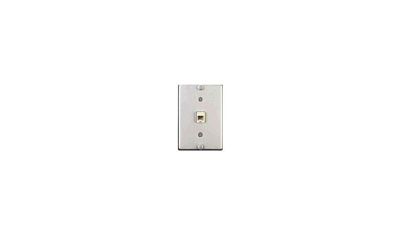 Leviton Stainless Steel Wall Jack - flush mount outlet