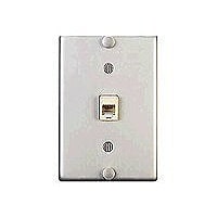Leviton Stainless Steel Wall Jack - flush mount outlet