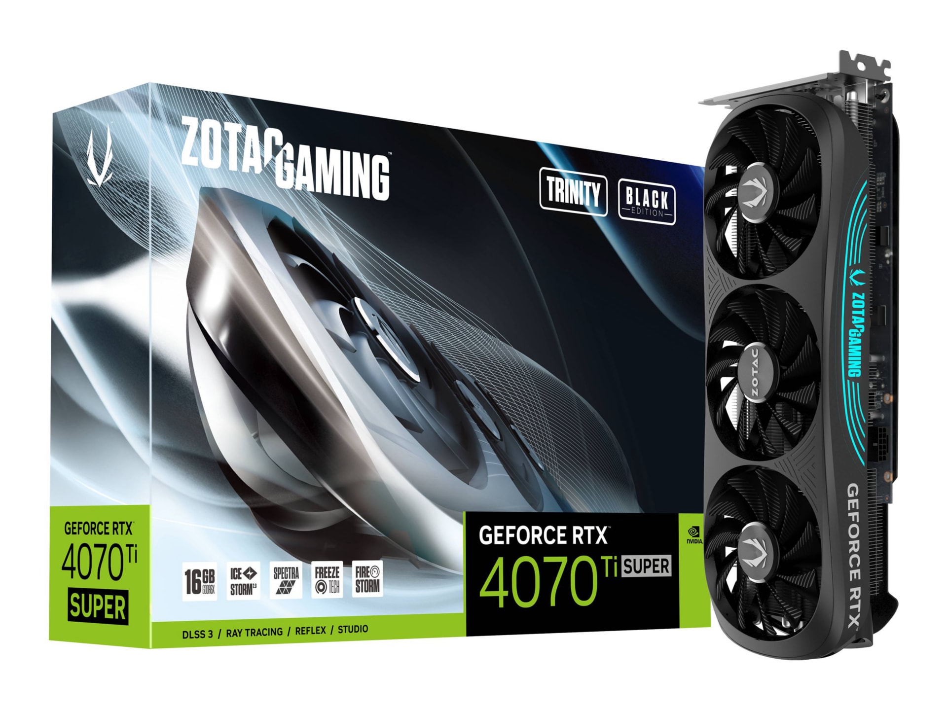 ZOTAC GAMING GeForce RTX 4070 Ti SUPER Trinity - Black Edition - graphics c