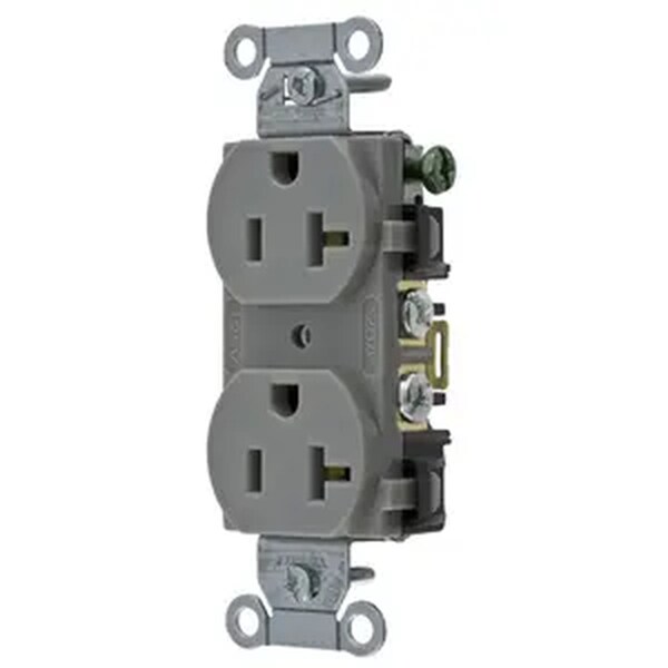 Hubbell Premise Wiring 20A 125V Duplex Receptacles Straight Blade Device -