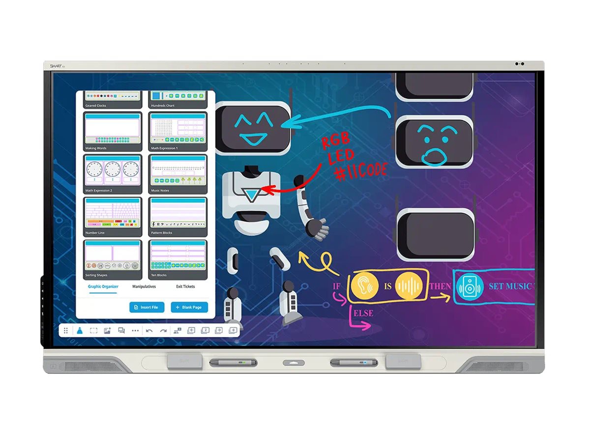 SMART Board RX275 RX Series with iQ - 75" LED-backlit LCD display - 4K - fo