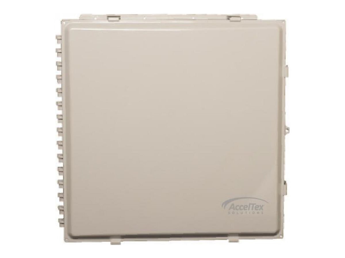 AccelTex Solutions network device enclosure - 24"x24"x10", polycarbonate, with solid door, latch lock and no holes