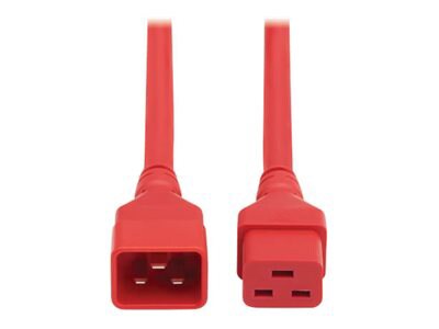 Eaton Tripp Lite Series Power Extension Cord, C20 to C19 - Heavy-Duty, 20A, 250V, 12 AWG, 6 ft. (1.8 m), Red