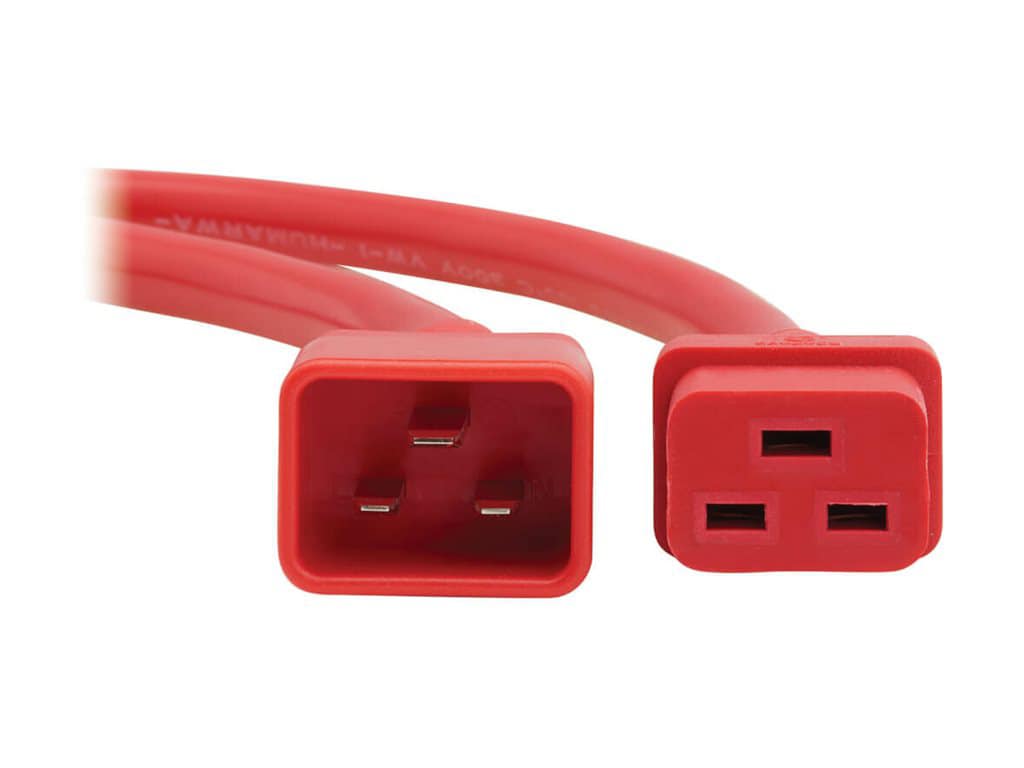 Thumbnail 3 of 8 for Eaton Tripp Lite Series Power Extension Cord, C20 to C19 - Heavy-Duty, 20A, 250V, 12 AWG, 6 ft. (1.8 m), Red