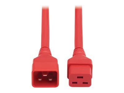 Eaton Tripp Lite Series Power Extension Cord, C20 to C19 - Heavy-Duty, 20A, 250V, 12 AWG, 2 ft. (0.6 m), Red - power