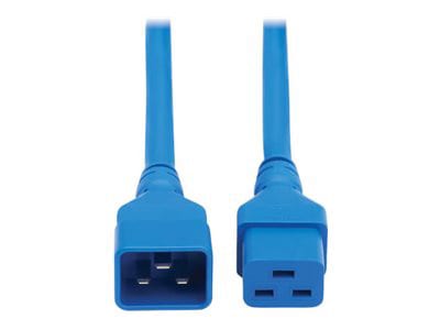 Eaton Tripp Lite Series Power Extension Cord, C20 to C19 - Heavy-Duty, 20A, 250V, 12 AWG, 2 ft. (0.6 m), Blue - power