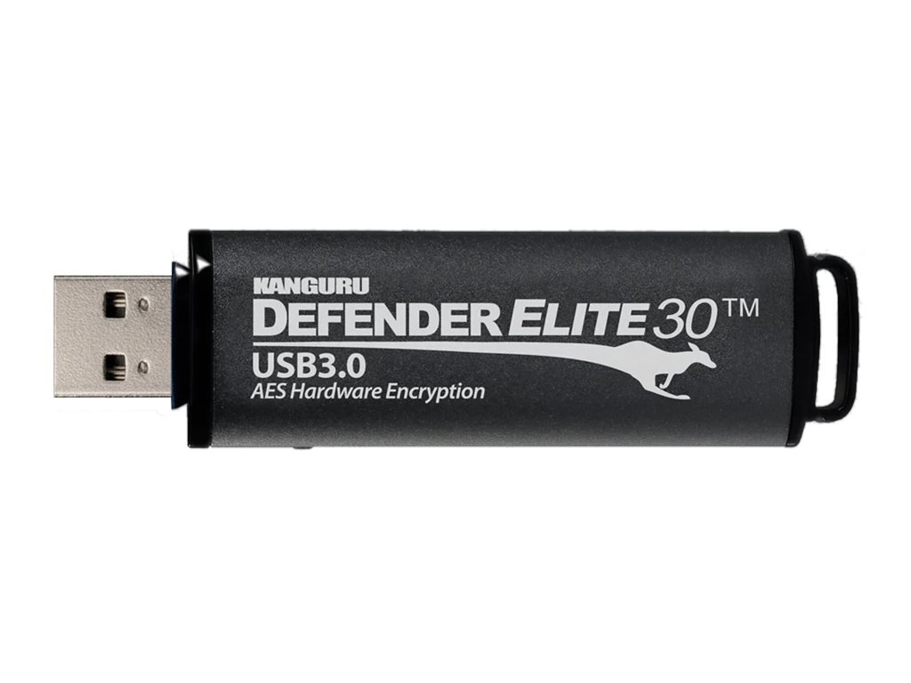 Thumbnail 2 of 5 for Kanguru Defender Elite30 - AES 256-Bit Hardware Encrypted Flash Drive with Physical Write Protect Switch - 512GB - TAA