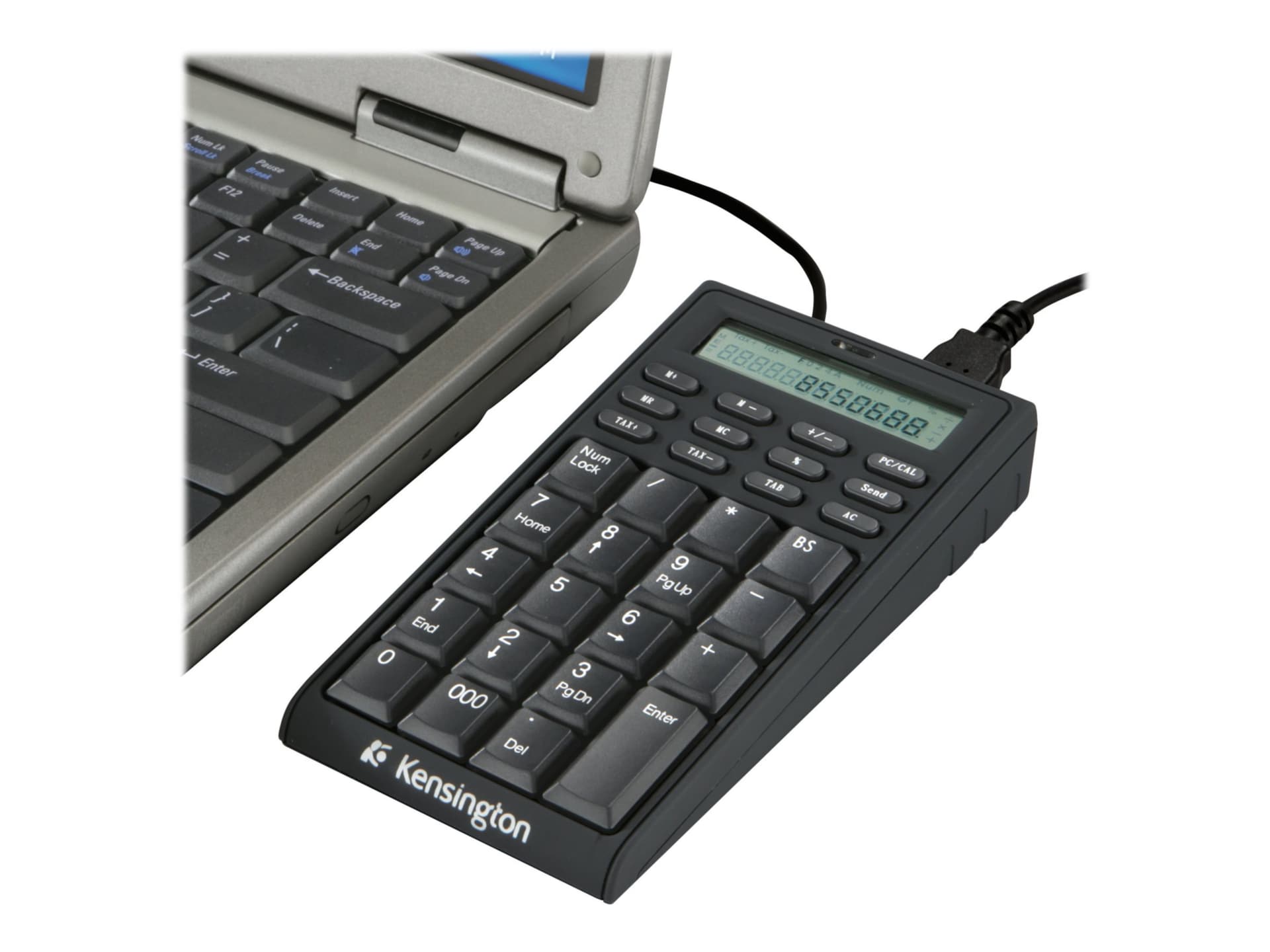 Kensington Notebook Keypad/Calculator with USB Hub - keypad - US - black