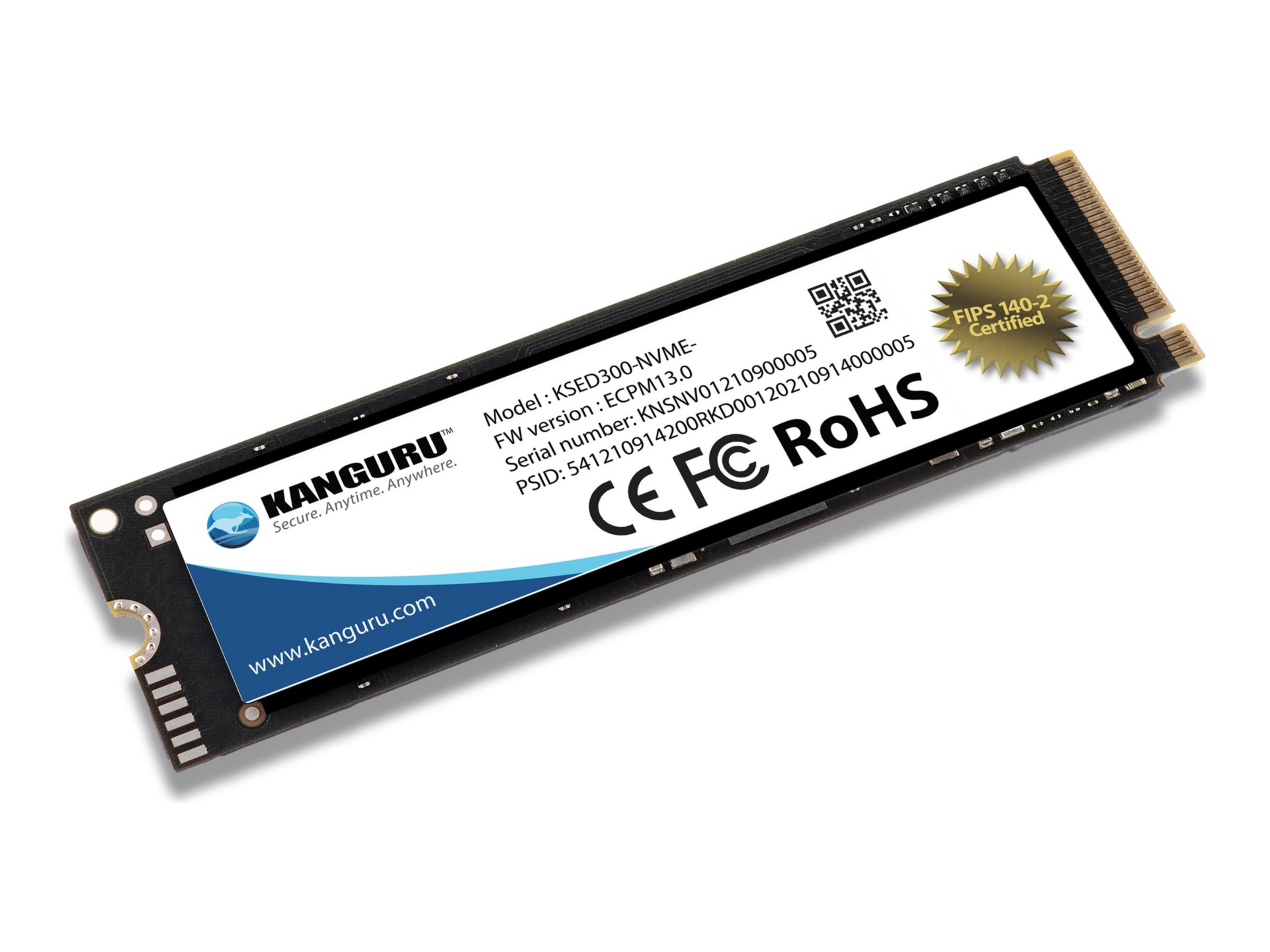 Kanguru Defender SED300 FIPS 140-2 Level 2 CERTIFIED - Internal Hardware Encrypted Self-Encrypting Drive SED - M.2 NVMe