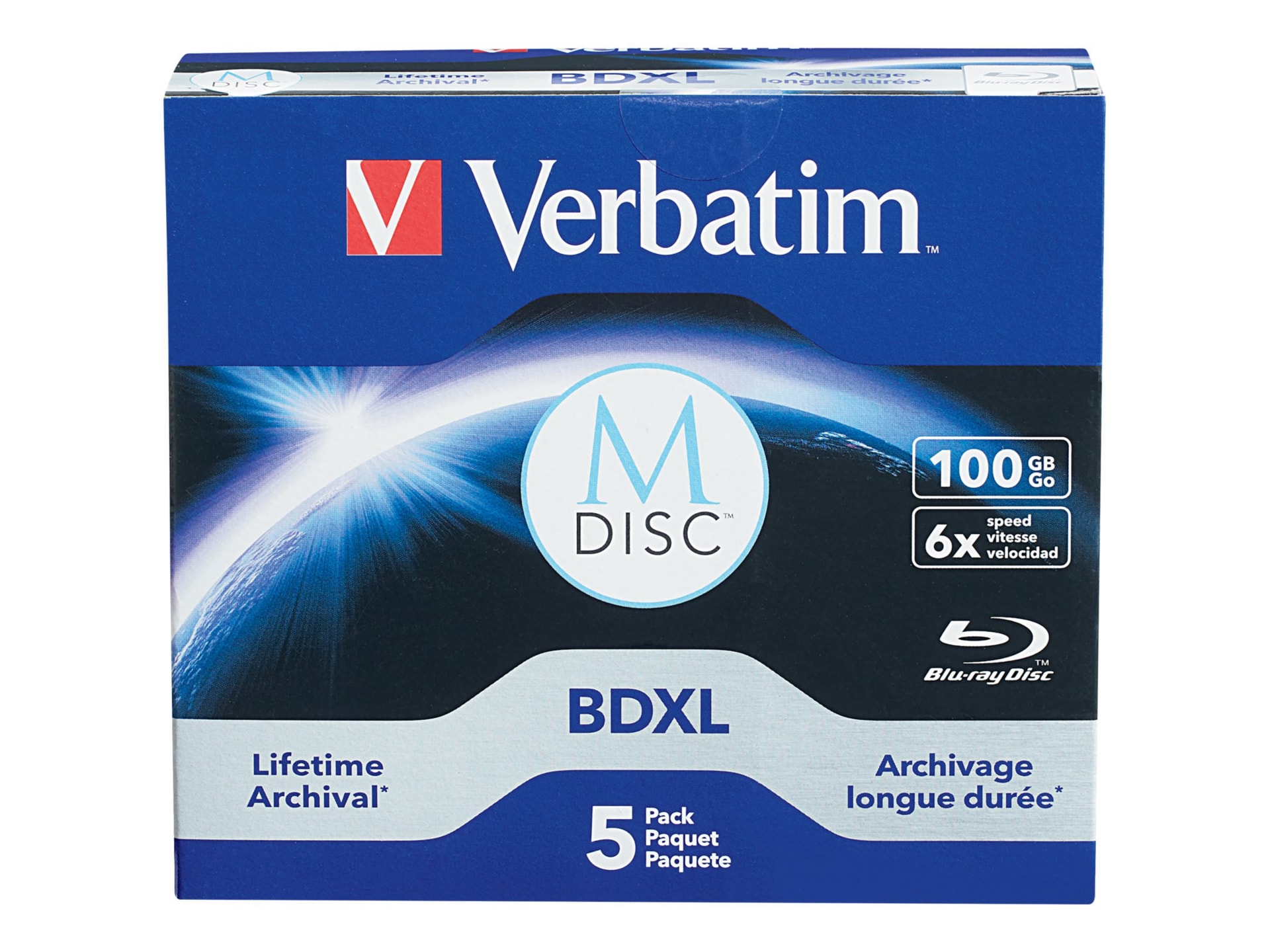 Verbatim M-Disc - M-DISC BDXL x 5 - 100 GB - storage media