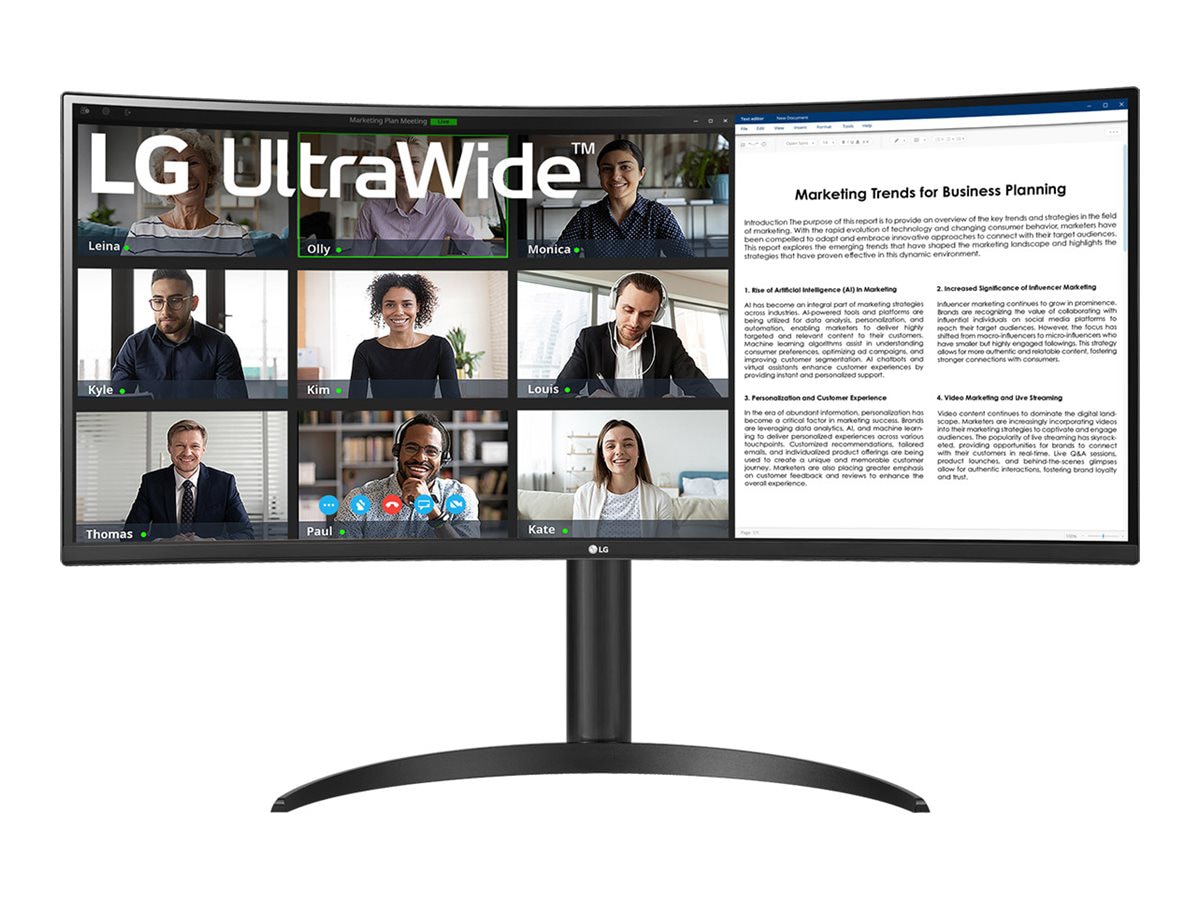 LG Ultrawide 34WR55QC-B 34" Class UW-QHD Curved Screen LCD Monitor - 21:9