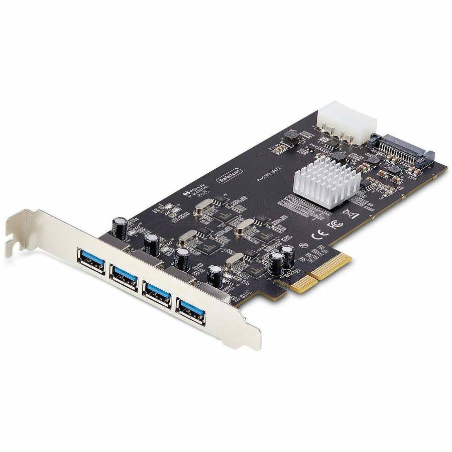 StarTech.com 4-Port USB PCIe Card, USB 3.2 5Gbps, PCI Express Card with 4x USB Independent Controllers, 4x USB-A