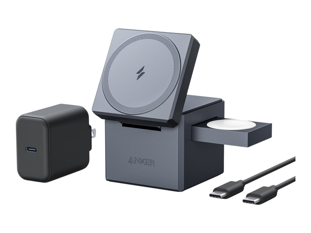 Anker 3-in-1 Cube wireless charging stand - MagSafe - 15 Watt