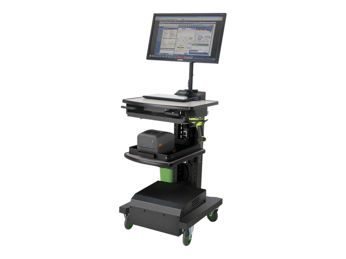 Newcastle Systems NB Series NB380 Mobile Powered Workstation cart - black