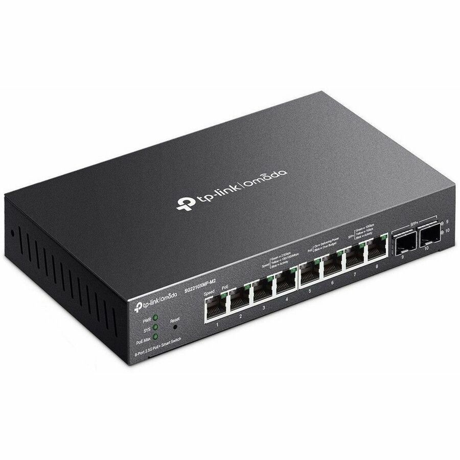 TP-Link Omada 8-Port 2.5GBASE-T and 2-Port 10GE SFP+ Smart Switch with 8-Port PoE+