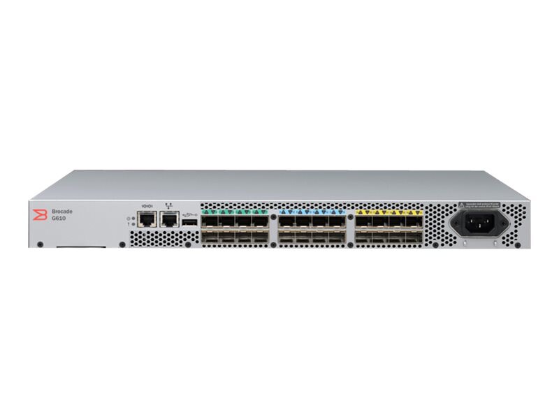 Brocade G610 - switch - 8 ports - managed - rack-mountable - with 8 x 16 Gbps SWL SFP+ transceiver