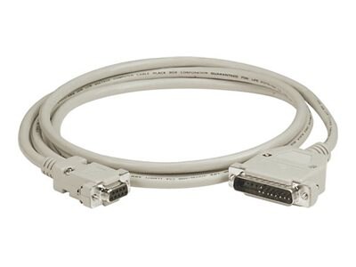 Black Box AT Serial DB25 Male to DB9 Female 50' Printer Null-Modem Cable