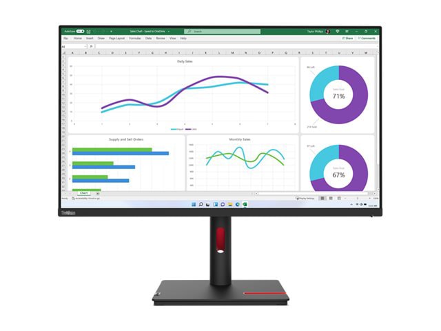 Lenovo ThinkVision T32h-30 - LED monitor - QHD - 32" - with ThinkVision MC 60 monitor webcam