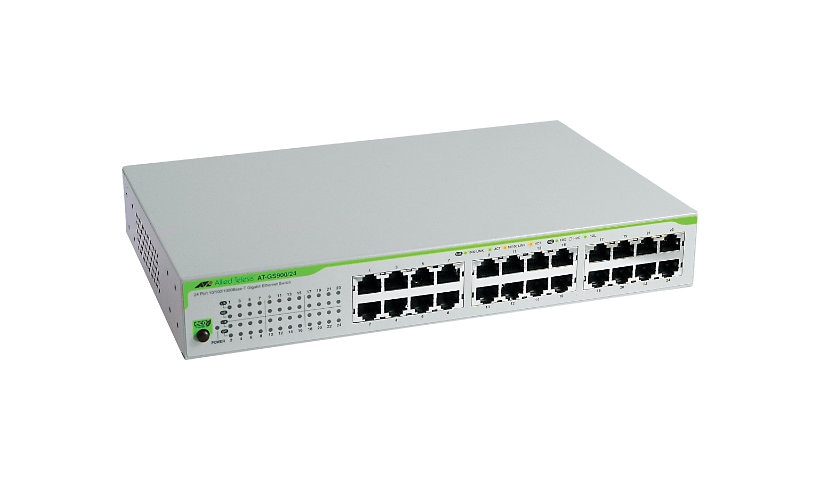 Allied Telesis AT GS900/24 - switch - 24 ports - unmanaged - rack-mountable