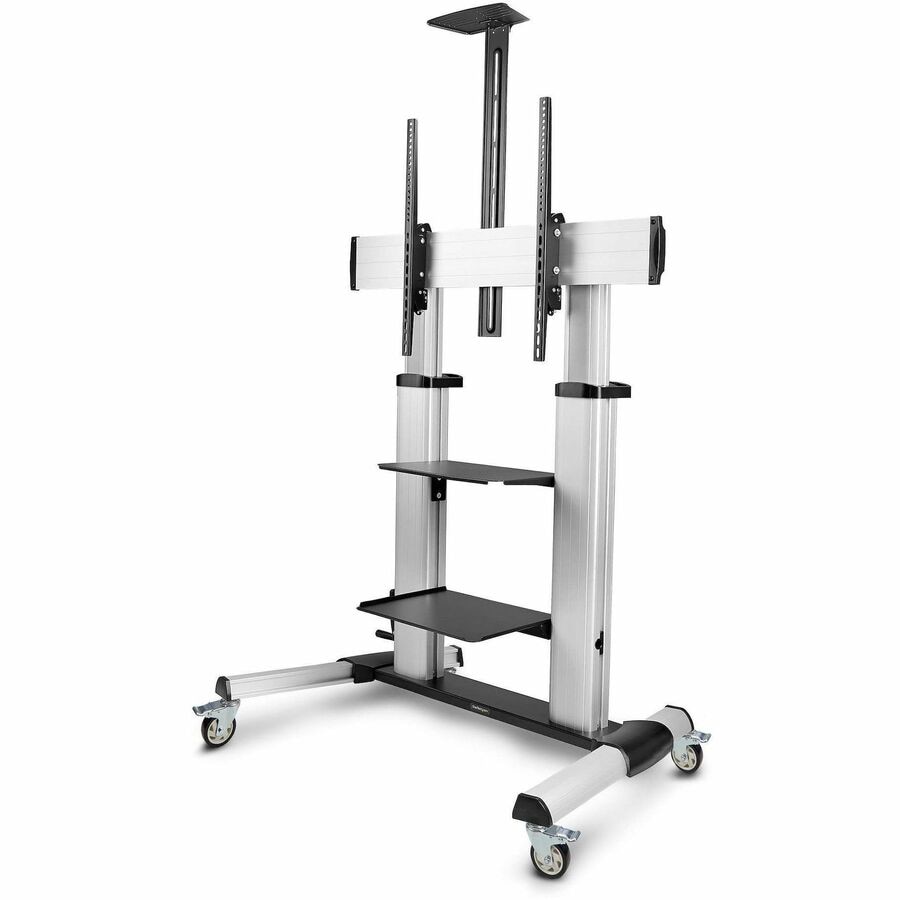 StarTech.com Rolling TV Cart/Stand On Wheels, Up to 100"/220lb Flat Screen,