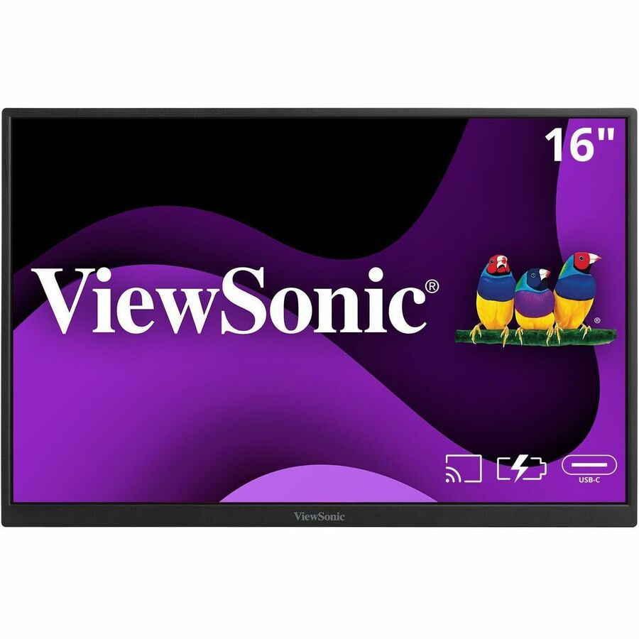 ViewSonic VG1656N - Portable 16:10 WUXGA IPS Monitor Built-In Battery, Wire