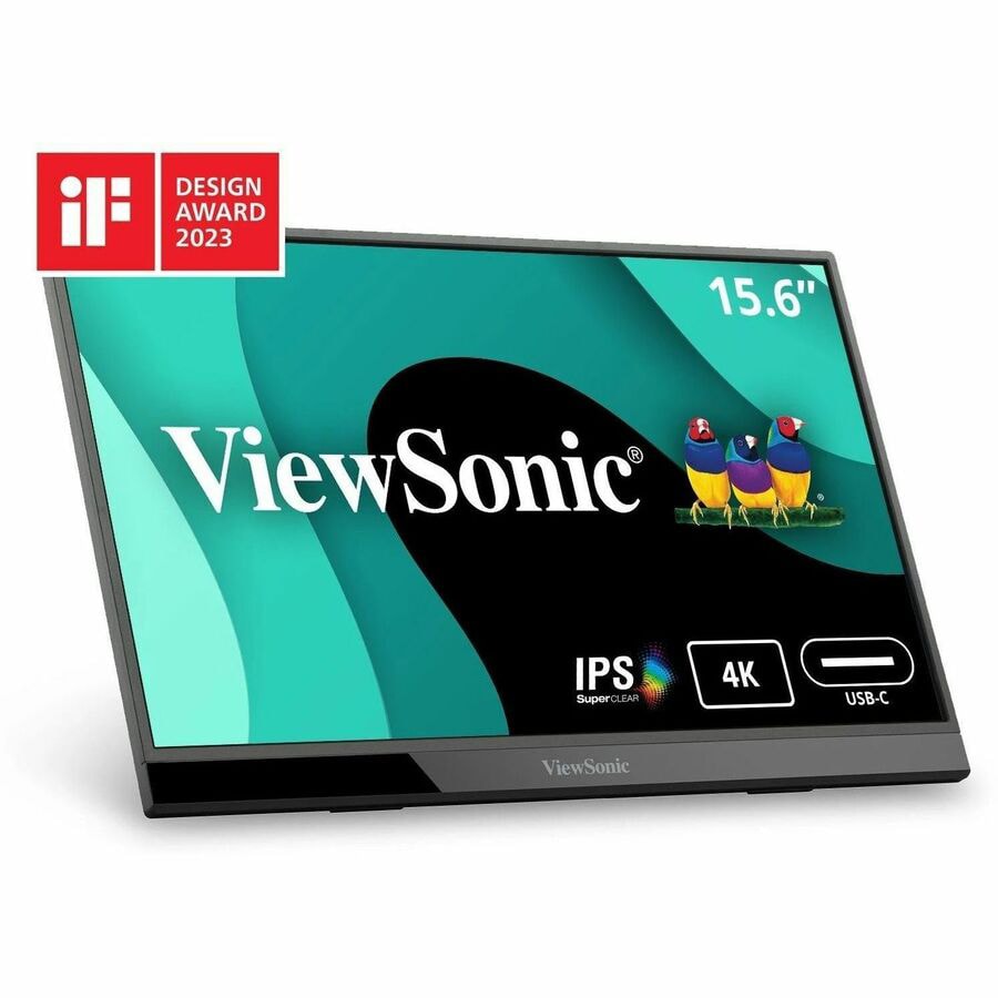 ViewSonic VX1655-4K - 4K UHD Portable IPS Monitor with 60W USB C, mini HDMI