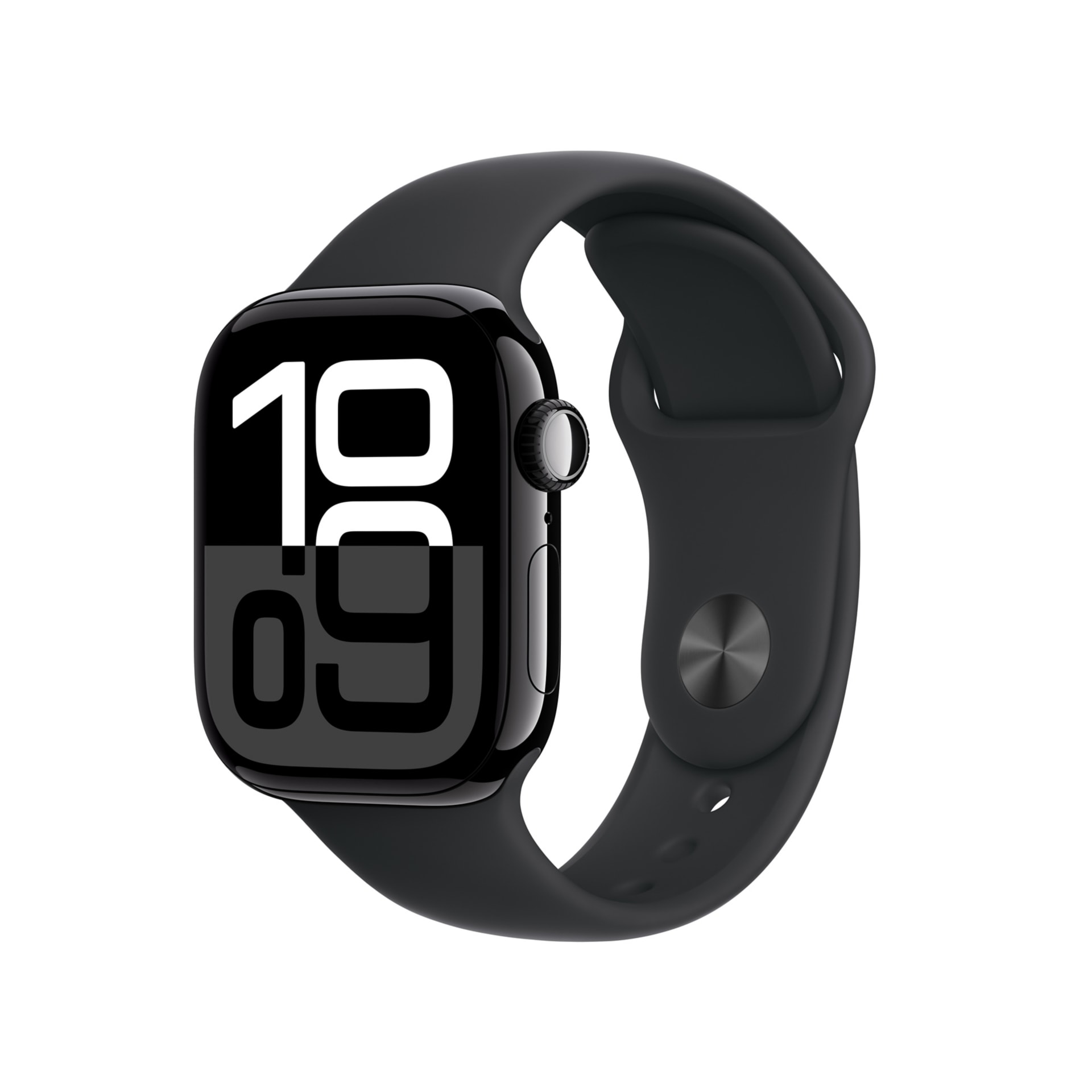 Apple Watch Series 10 GPS - Jet Black 42mm Case - Black S/M Sport Band