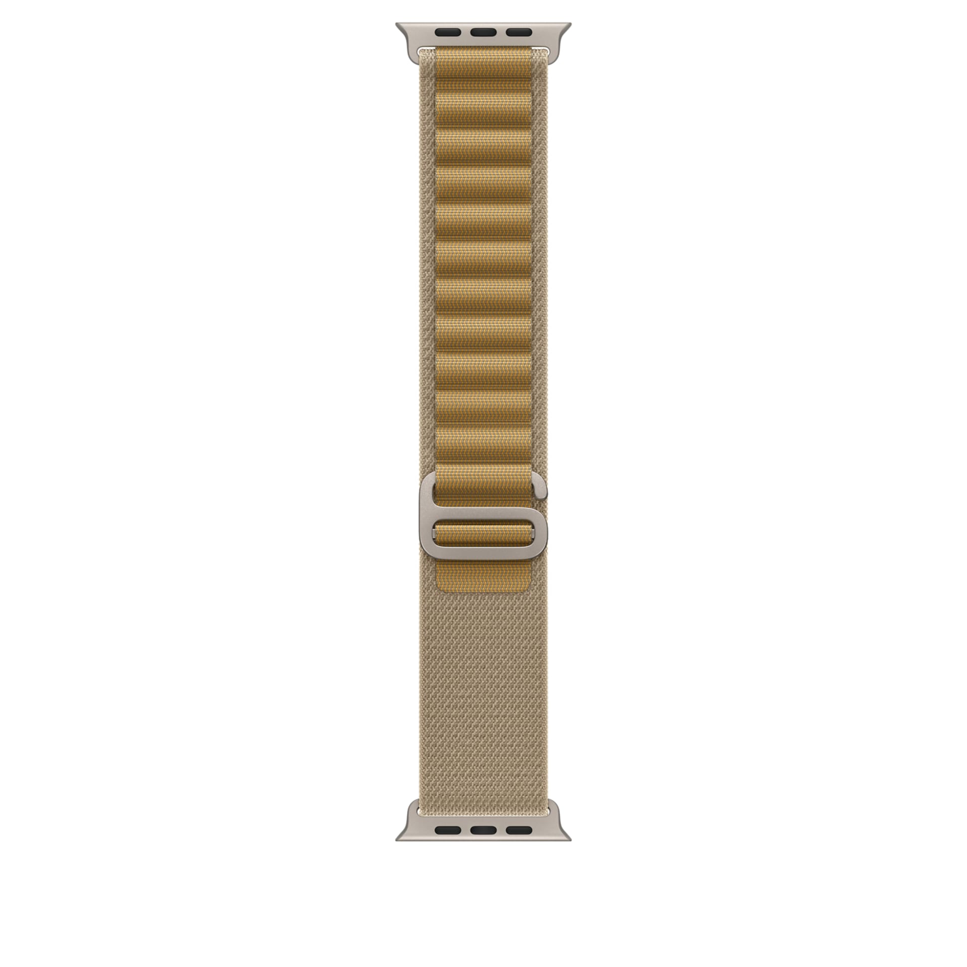 Apple Alpine Loop - Large - Tan - For 49mm Case With Natural Titanium Finish