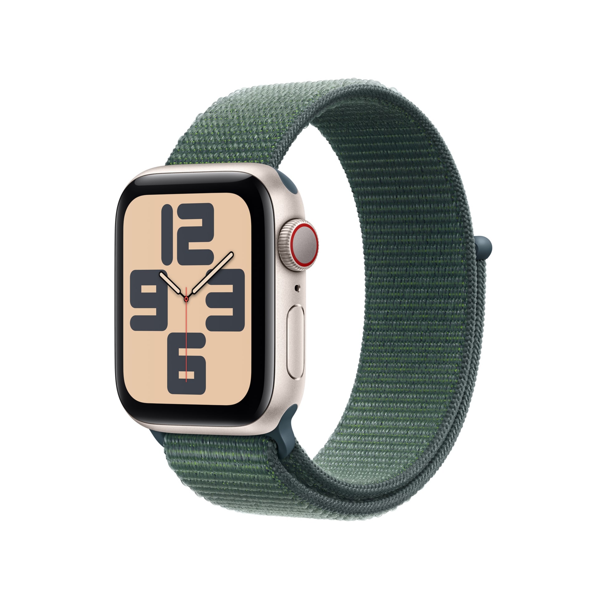 Apple Watch SE GPS + Cellular - 40mm Aluminum Case with Lake Green Sport Lo