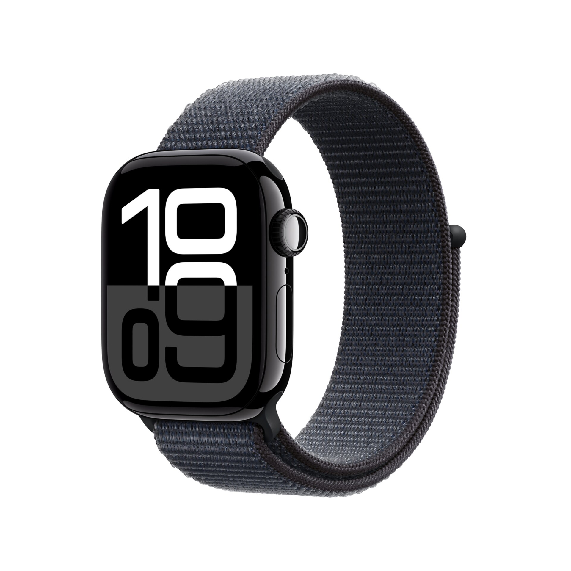 Apple Watch Series 10 GPS + Cellular - 42mm Aluminum Case with Ink Sport Loop - Jet Black