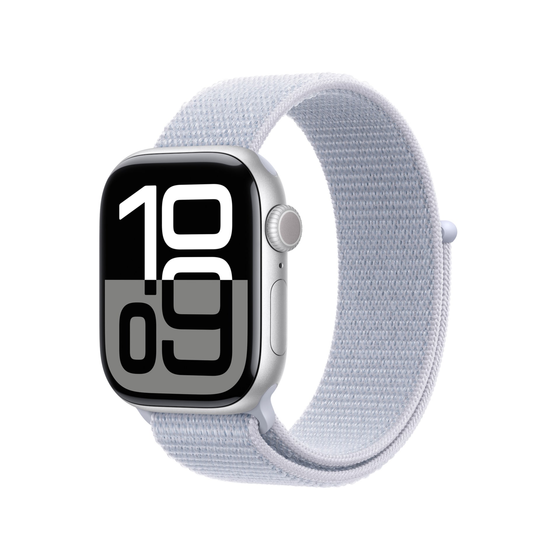 Apple Watch Series 10 (GPS) - Silver Aluminum 42mm Smart Watch - Blue Cloud Sport Loop - 64 GB - 2024