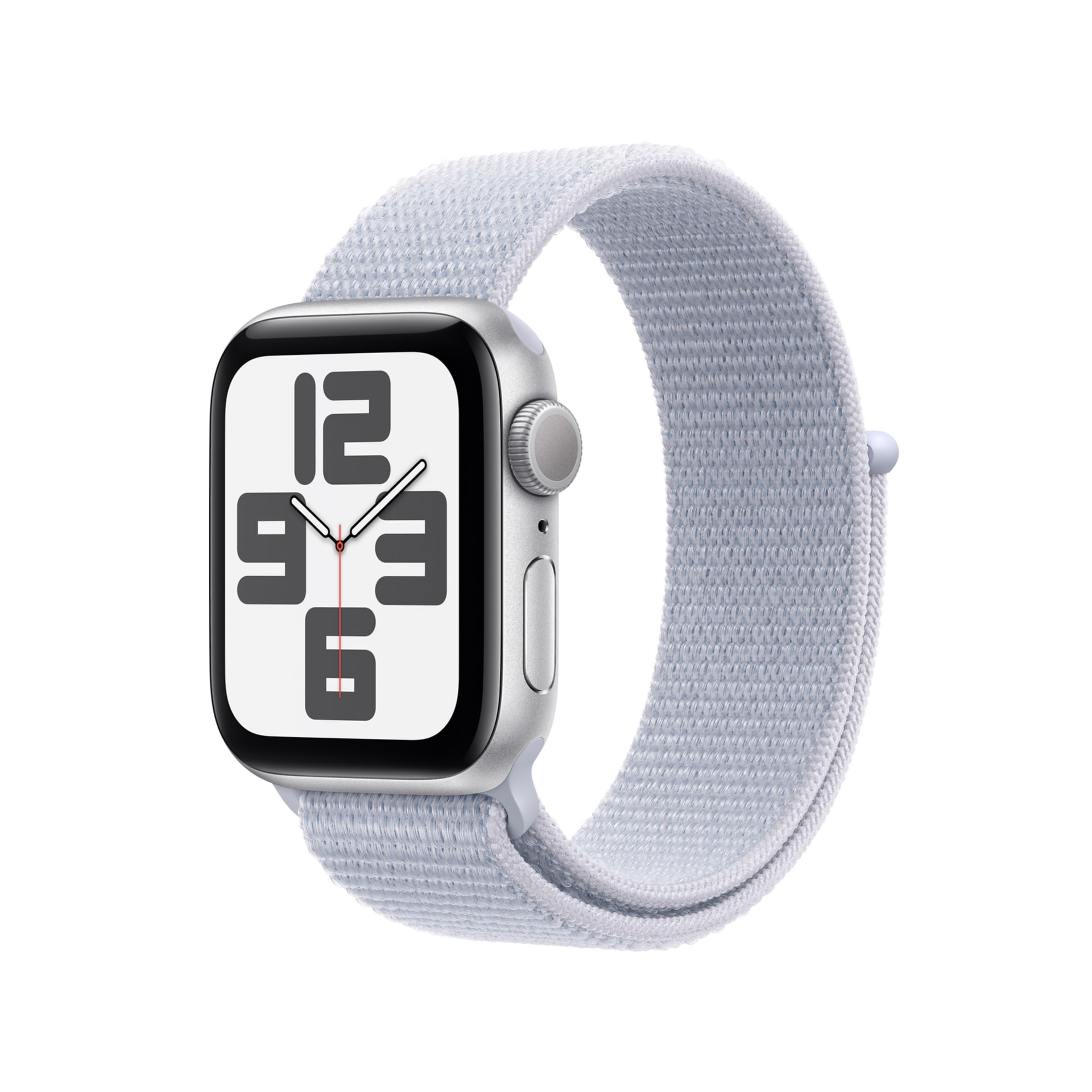 Apple Watch SE GPS - 40mm Aluminum Case with Blue Cloud Sport Loop - Silver