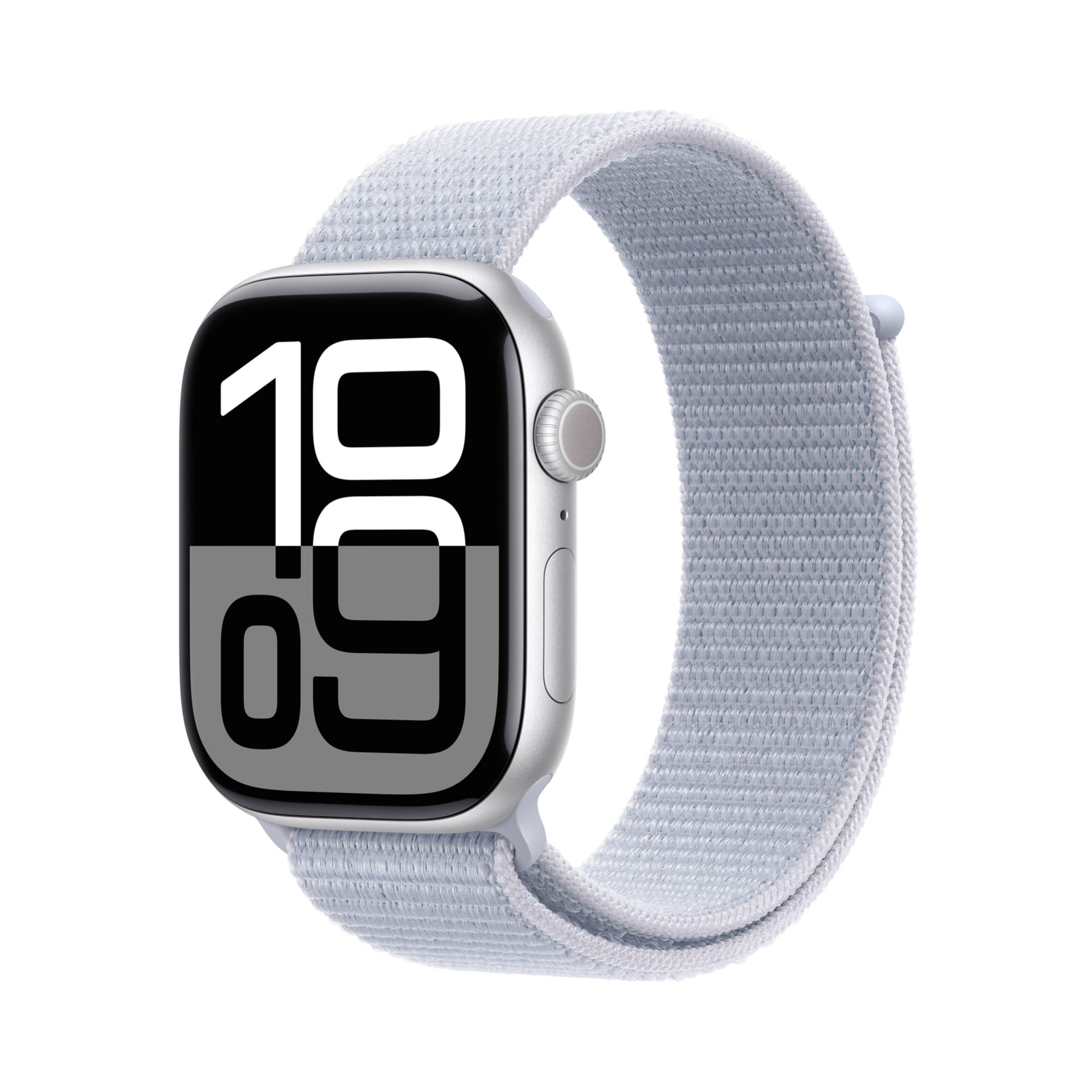 Apple Watch Series 10 (GPS+Cellular) - Silver Aluminum 46mm Smart Watch - Blue Cloud Sport Loop - 64 GB - 2024