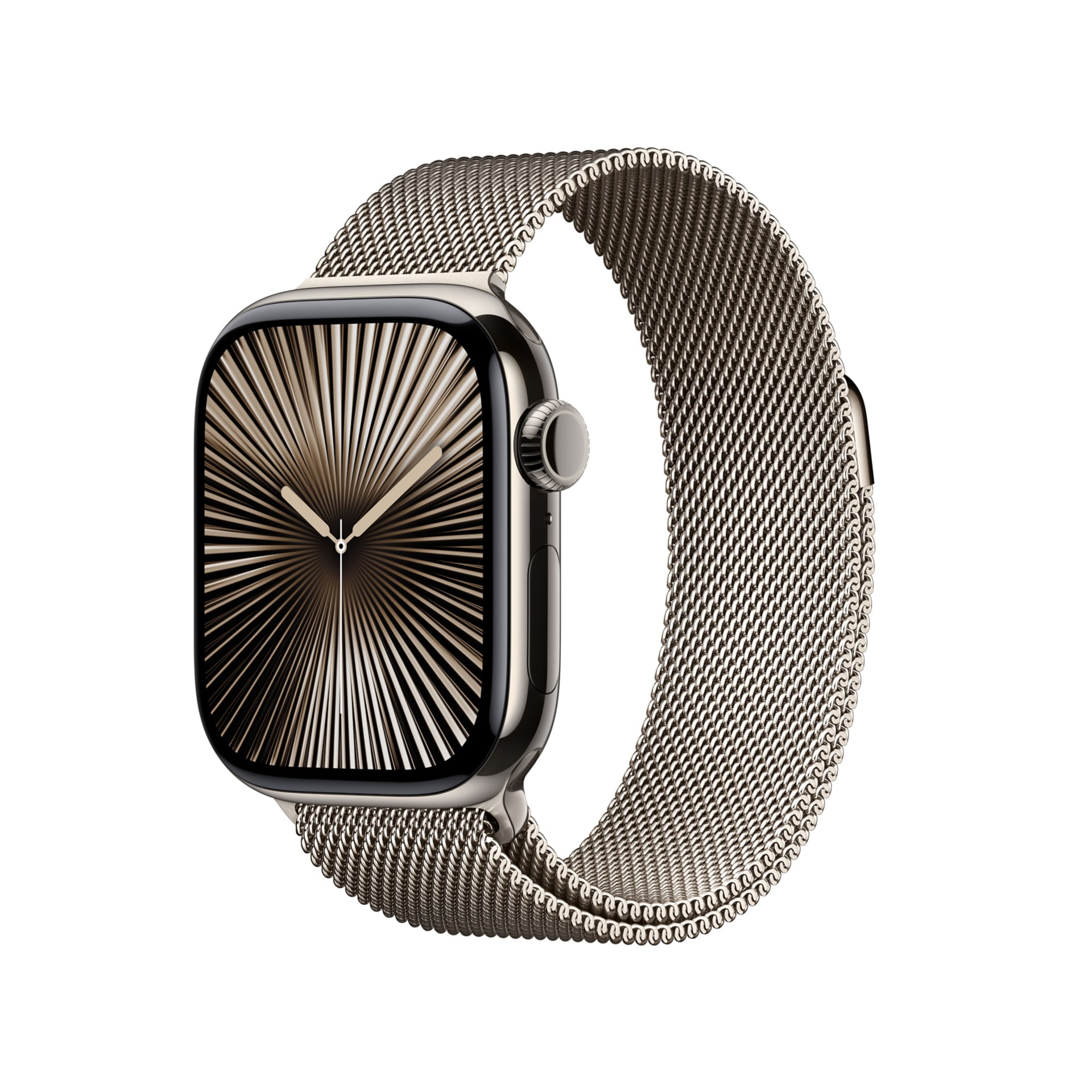 Apple Watch Series 10 GPS + Cellular - 42mm Titanium Case with Natural Milanese Loop - Natural