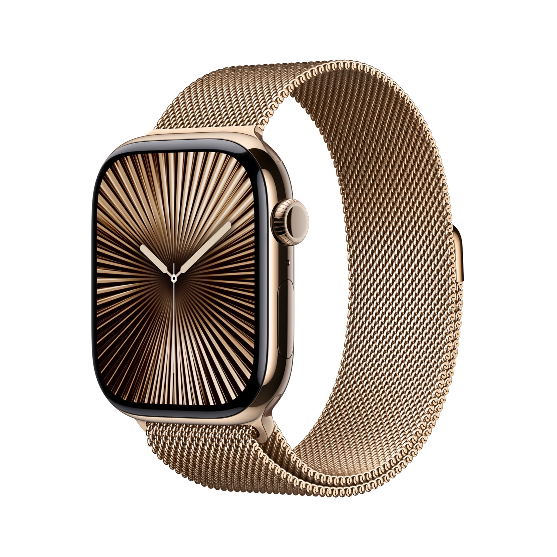 Apple Watch Series 10 GPS+Cellular - Gold 46mm Case - S/M Milanese Loop