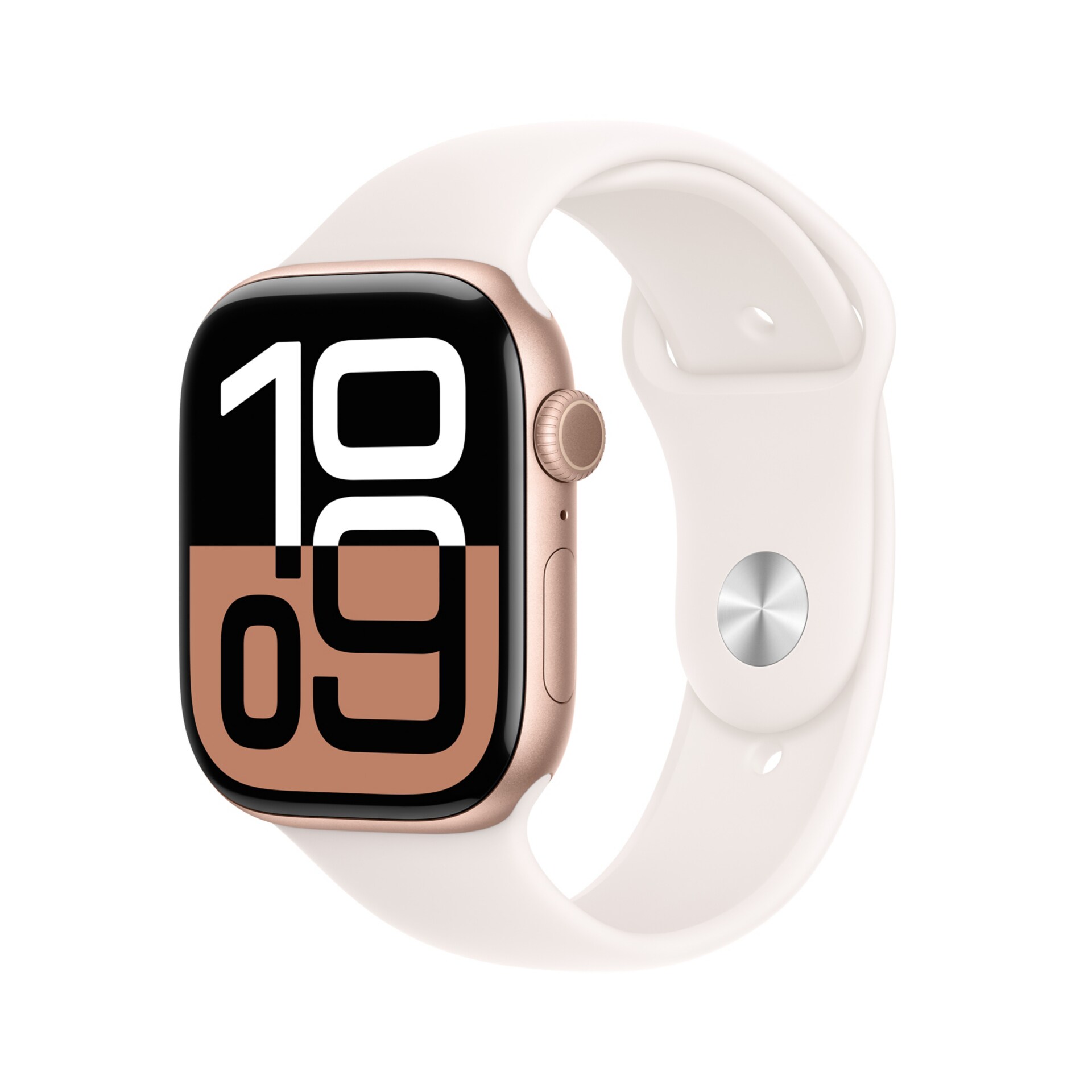 Apple Watch Series 10 (GPS+Cellular) - Rose Gold Aluminum 46mm Smart Watch - Light Blush M/L Sport Band - 64 GB - 2024