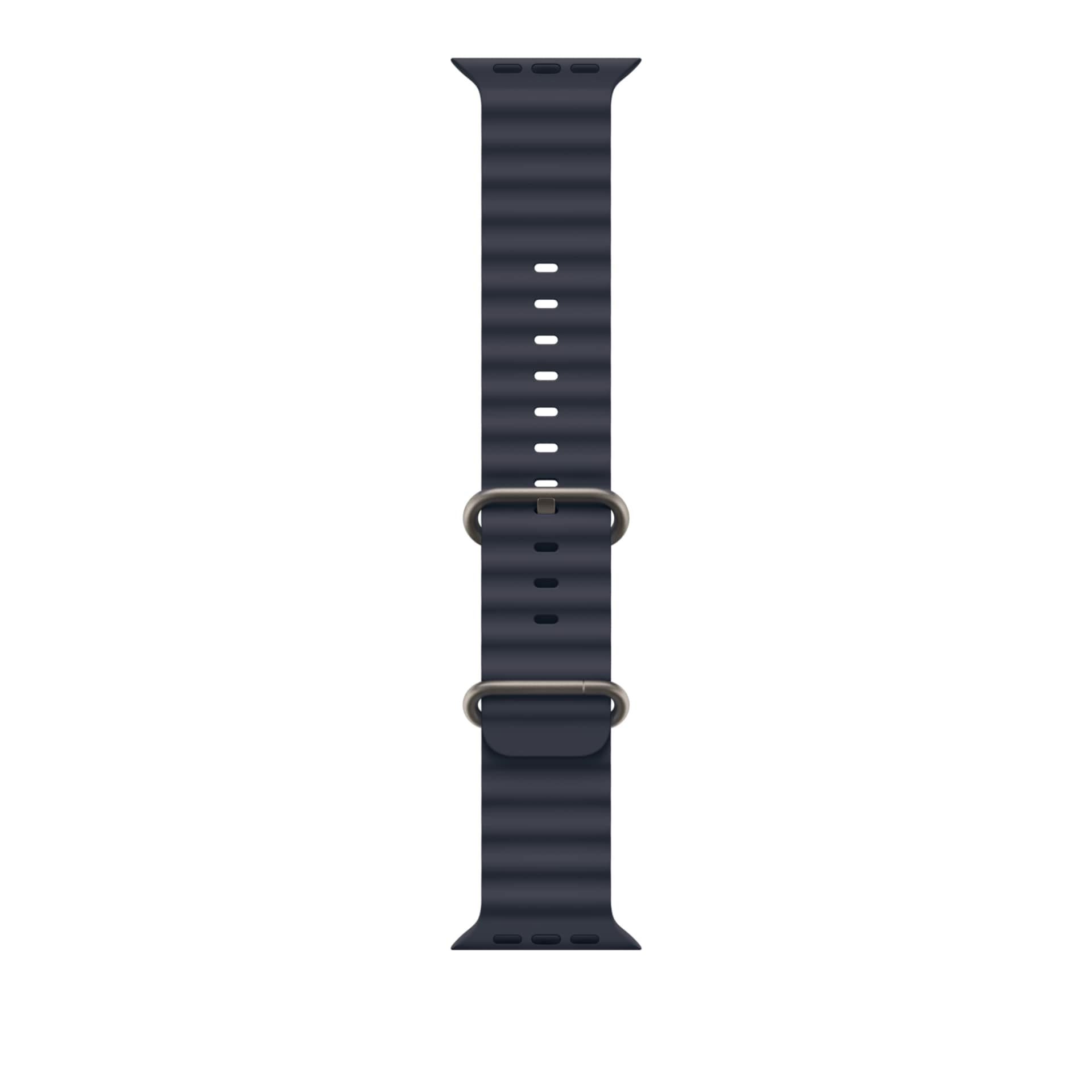 Apple Ocean Band - Navy - For 49mm Case With Natural Titanium Finish