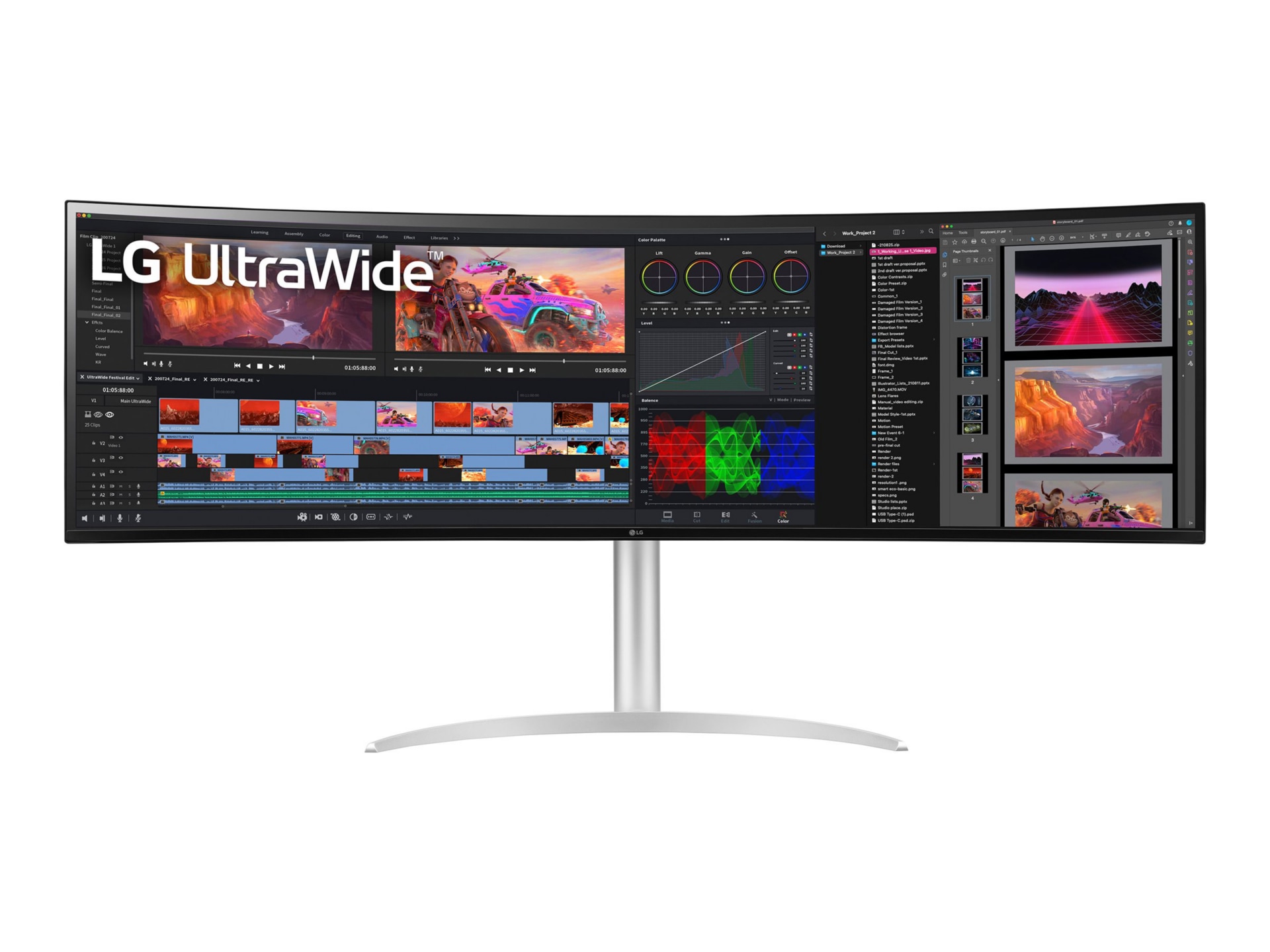 LG 49WQ95C-W 49" Class UW-QHD Curved Screen Gaming LCD Monitor - 32:9