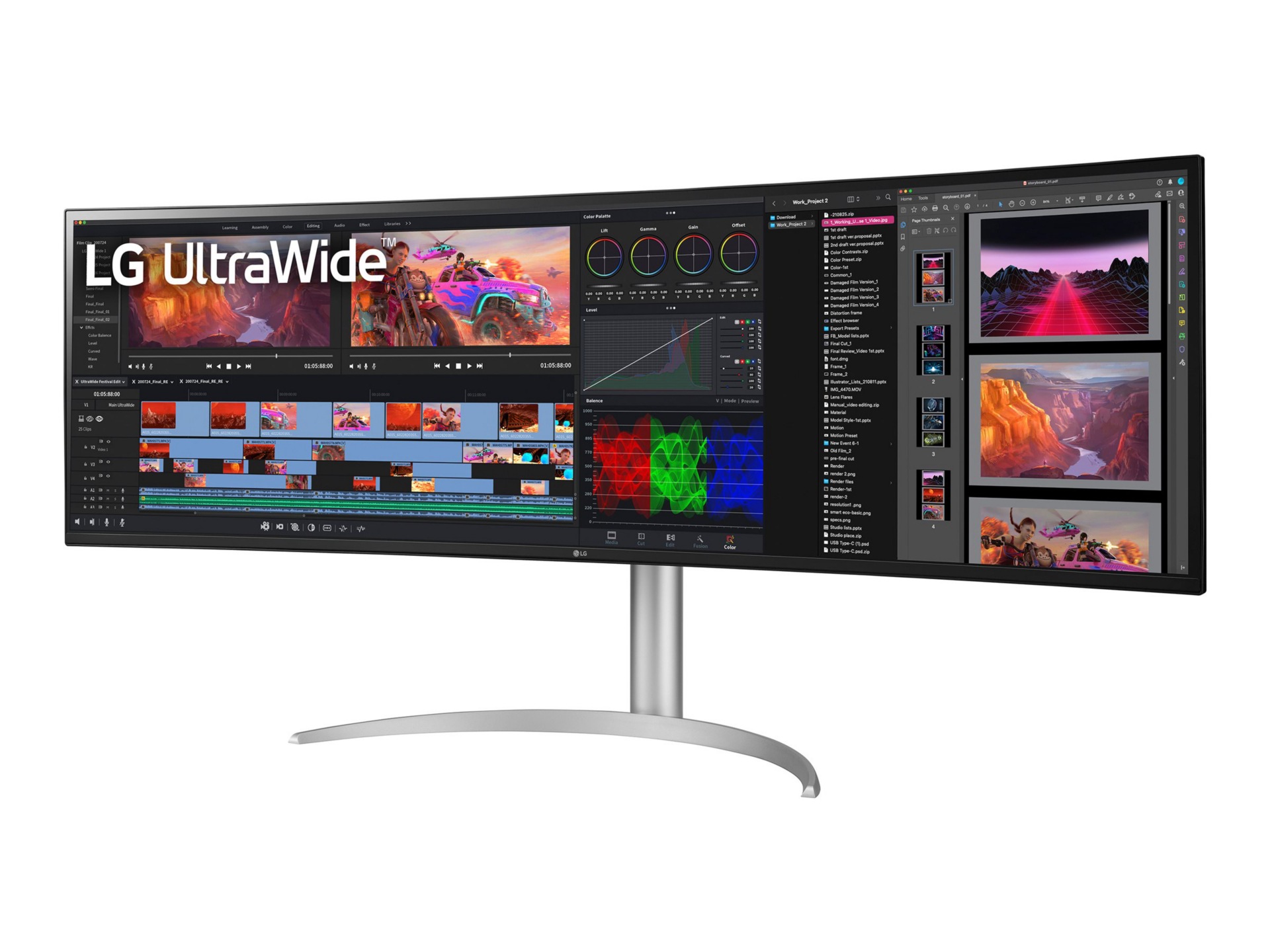 Thumbnail 2 of 13 for LG 49WQ95C-W 49" Class UW-QHD Curved Screen Gaming LCD Monitor - 32:9