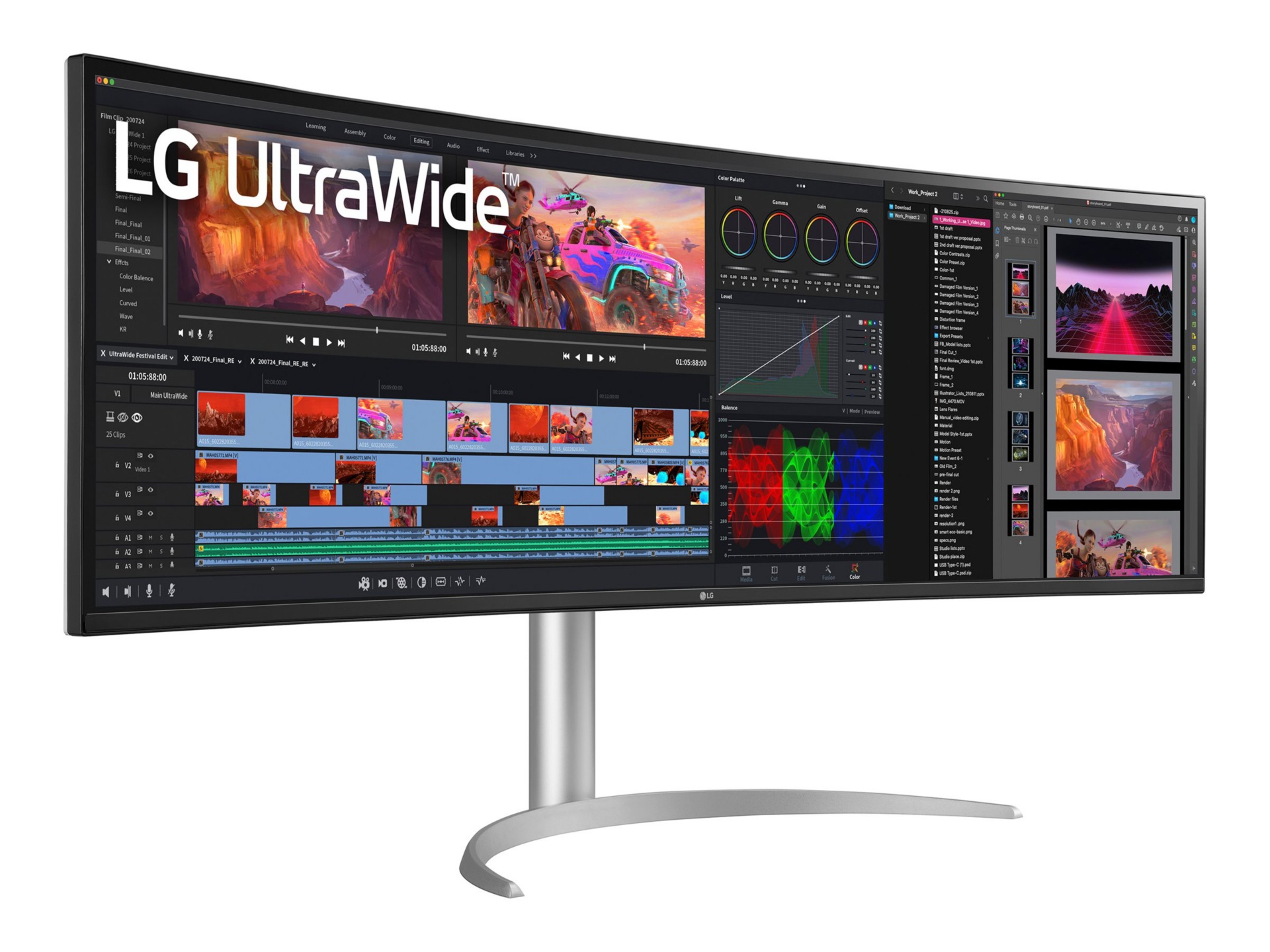 Thumbnail 3 of 13 for LG 49WQ95C-W 49" Class UW-QHD Curved Screen Gaming LCD Monitor - 32:9