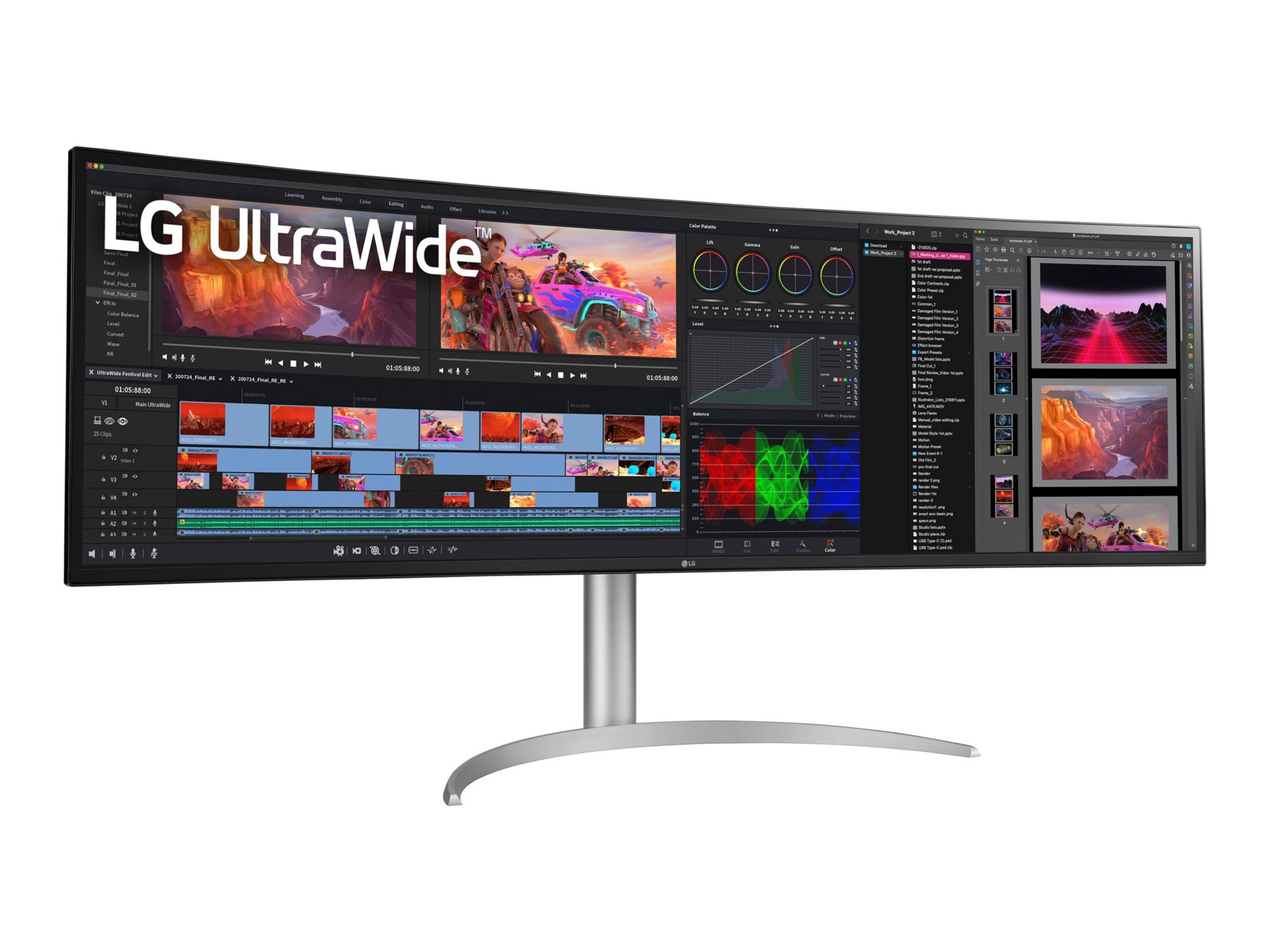 Thumbnail 4 of 13 for LG 49WQ95C-W 49" Class UW-QHD Curved Screen Gaming LCD Monitor - 32:9