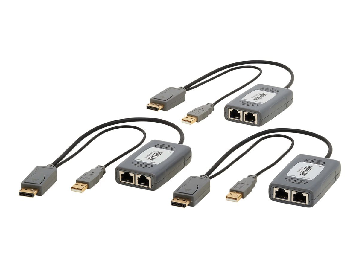 Eaton Tripp Lite Series 2-Port DisplayPort over Cat6 Extender Kit, Pigtail