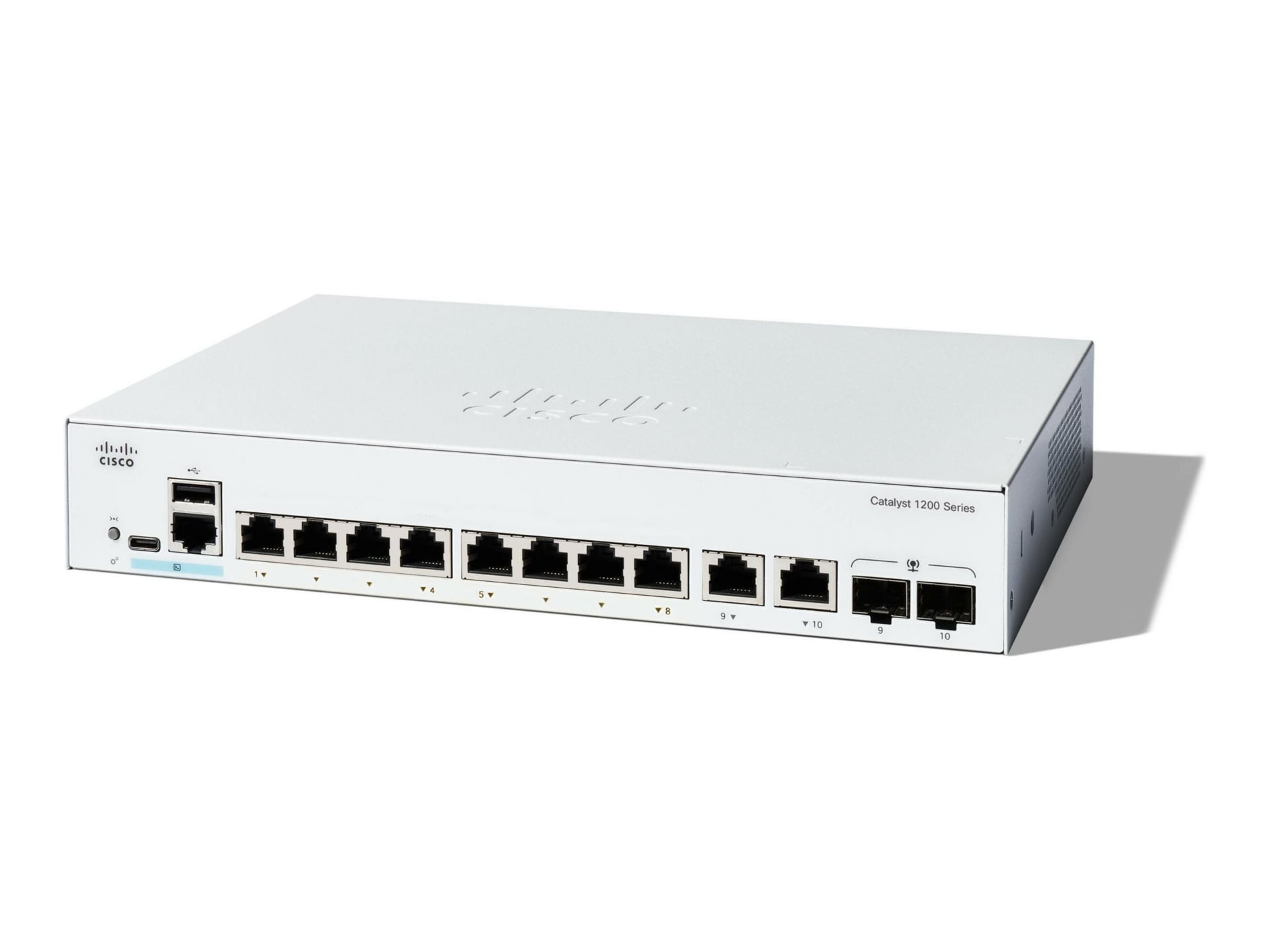 Cisco Catalyst 1200-8T-E-2G - switch - Gigabit Ethernet - 8 ports - smart - rack-mountable