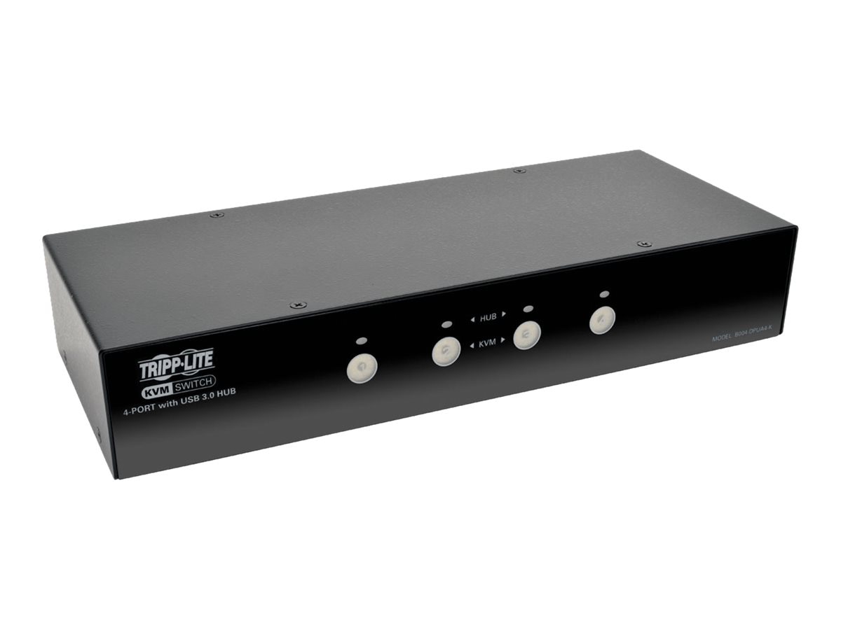 Eaton Tripp Lite series 4-Port DisplayPort KVM Switch w/Audio, Cables and USB 3.0 SuperSpeed Hub - KVM / audio / USB