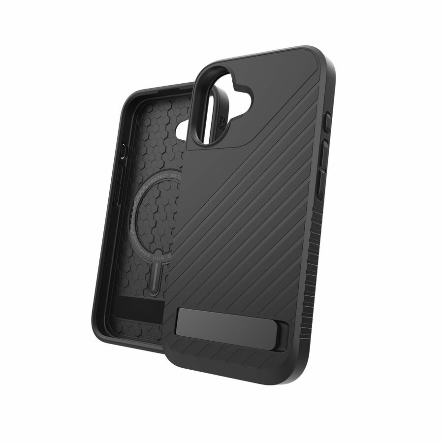 Thumbnail 3 of 4 for ZAGG Denali Snap with Kickstand Phone Case for Apple iPhone 16-Black