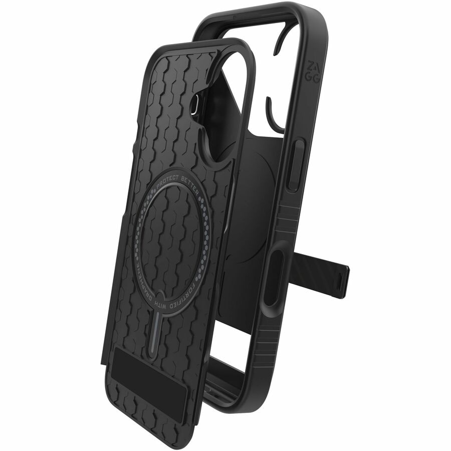 Thumbnail 4 of 4 for ZAGG Denali Snap with Kickstand Phone Case for Apple iPhone 16-Black