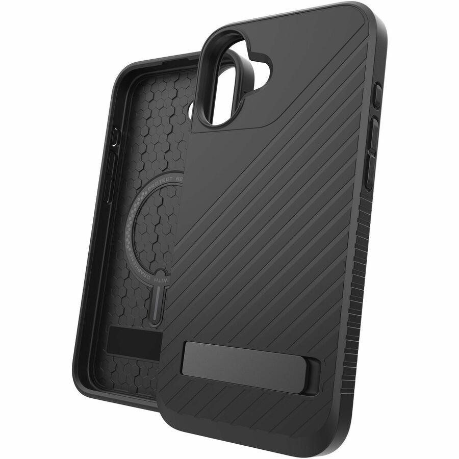 ZAGG Denali Snap with Kickstand Phone Case for Apple iPhone 16 Plus-Black