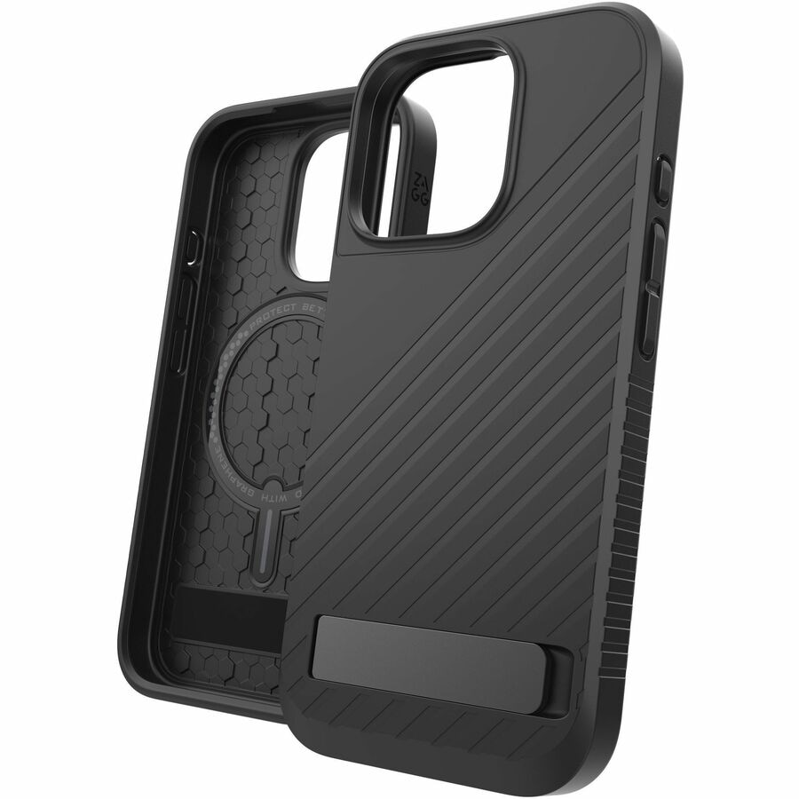 ZAGG Denali Snap with Kickstand Phone Case for Apple iPhone 16 Pro-Black